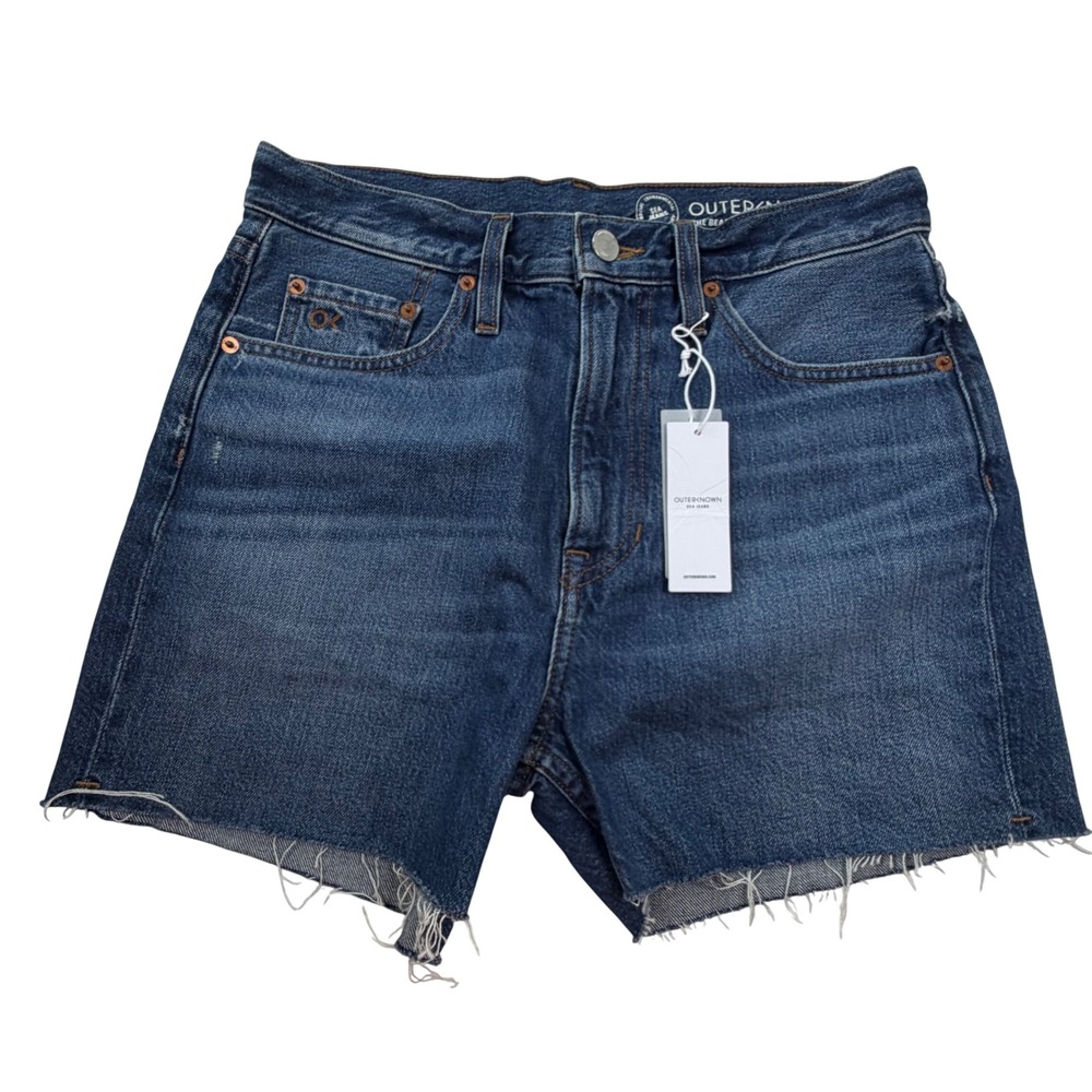 Outerknown 100% Organic Cotton Beachcomber Cut-Offs Denim Shorts Womens 25